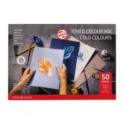 Art Creation Pad Toned Colour Mix Cold Colours A4, 180gsm, 50 Sheets