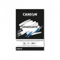 Canson Graduate 21x29.7cm Deep Black Smooth Paper 120gsm