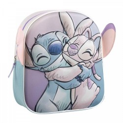 Απαλή 3D Τσάντα Πλάτης 28εκ Παιδικού Σταθμού DISNEY Λίλο & Στιτς