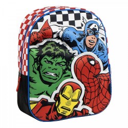 3D Τσάντα Πλάτης 31εκ Νηπιαγωγείου MARVEL Avengers