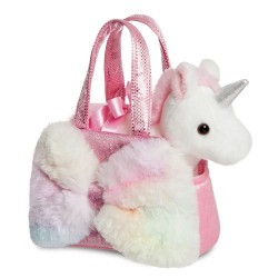 FANCY PALS Pink Bow Unicorn Λούτρινο Μονόκερος σε Τσαντάκι 20εκ