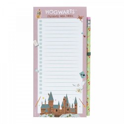  Notepad 10x21cm 65f with Magnet & Pencil HARRY POTTER Hogwarts