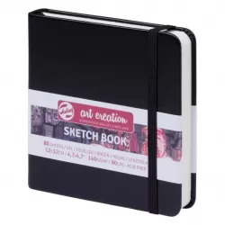 Talens Art Creation Sketchbook Black 12X12 cm, 140 Grams