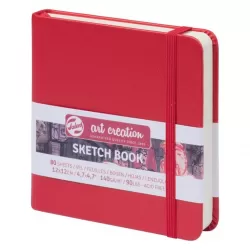 Talens Art Creation Sketchbook Red 12X12 cm, 140 Grams