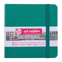 Talens Art Creation Sketchbook Forest Green – 12×12 cm – 140 gr – 80 Sheets