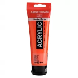 Amsterdam All Acrylics Standard Series Acrylic Tube 120 ml Vermilion 311
