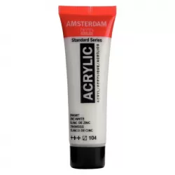 Amsterdam All Acrylics Standard Series Acrylic Tube 20 ml Zinc white 104