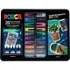 Set of 20 Posca Markers in Metal Case - Pop Colors