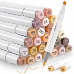 Ohuhu Honolulu Set of 24 Alcohol Markers - Skin Tone