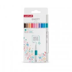 Uni-ball EMOTT Set of 10 Pastel Colours