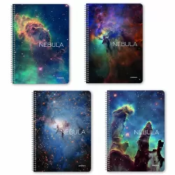 NEBULA Τετράδιο Σπιράλ Wirelock Α4/21Χ29 2 Θέματα 60 Φύλλα 10τμχ