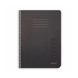 COVER Τετράδιο Σπιράλ Wirelock Β5/17Χ25 2 Θέματα 60 Φύλλα 10τμχ Μαύρο
