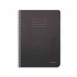 COVER Τετράδιο Σπιράλ Wirelock Β5/17Χ25 5 Θέματα 150 Φύλλα 6τμχ Μαύρο