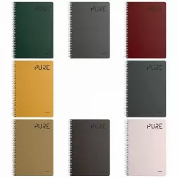 PURE Τετράδιο Σπιράλ Wirelock Β5/17Χ25 4 Θέματα 120 Φύλλα 6τμχ