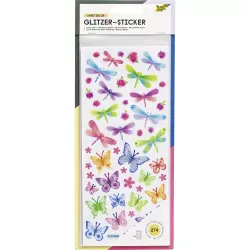 Σετ Αυτοκόλλητα Glitter, 5 Φύλλα 10X23 εκ, DECODREAMS