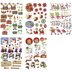 Σετ Αυτοκόλλητα 3D-card Topper Kit-XMAS, 20 motive
