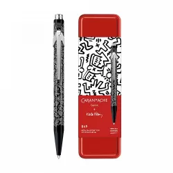 Μαύρο Μεταλλικό Ball pen σε Μεταλλικό Κουτί, CDA KEITH HARING Μαύρο μελ. 1.00mm