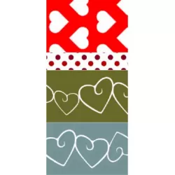 Ταινία Washi, Σετ 4τμχ, Love