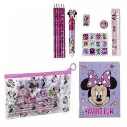 Σούπερ Σχολικό Σετ με 12 Είδη Γραφής DISNEY Minnie Mouse