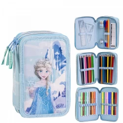 Κασετίνα Τριπλή με Αξεσουάρ - γεμάτη DISNEY Frozen