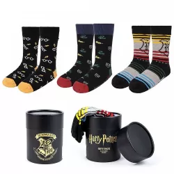 Κάλτσες σε Μαύρο Κουτί Ένα Μέγεθος 38/45 HARRY POTTER (Κουτί με 3 ζευγάρια)