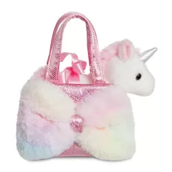 FANCY PALS Pink Bow Unicorn Λούτρινο Μονόκερος σε Τσαντάκι 20εκ