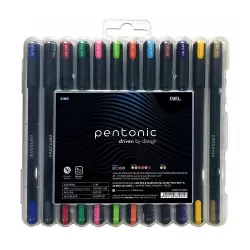 Gel pen LINC Pentonic/12 χρώματα, σετ σε θήκη