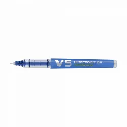 Στυλό 0.5mm με Αμπούλα PILOT V5 HI-TECPOINT Μπλε, σε Κουτί 10τμχ