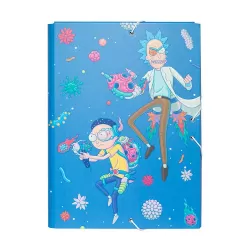 Κουτί σκληρό, 3cm ράχη, με Λάστιχο A4 RICK & MORTY Virus Attack