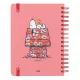 Τετράδιο Σπιράλ Ριγέ με Λάστιχο A5/15X21 SNOOPY Love Yourself
