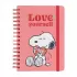 Τετράδιο Σπιράλ Ριγέ με Λάστιχο A5/15X21 SNOOPY Love Yourself