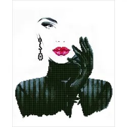 Diamond Dotz Lady In Black 42Χ52