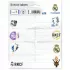 Αυτοκόλλητες Ετικέτες 8x2 REAL MADRID CF