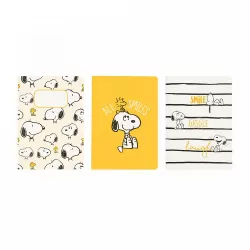 Σετ 3 Τετραδίων Α6/10X15 SNOOPY Lazy Days
