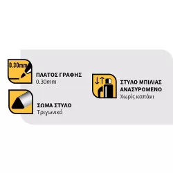 Ball pen LINC Elantra/μπλε, Κουτί 12τμχ, σε 5 μεταλιζέ χρώματα