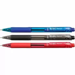 Ball pen LINC Retract/μαύρο, κουτί 50τμχ