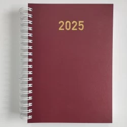 Ημερολόγιο Ημερήσιο PP 2026 ΣΠΙΡΑΛ 17Χ24 Μπορντό