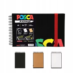 Posca self-adhesive Blackbook Sketchbook A5 - Uni- 100 g, 48 pages