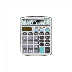 DELI CORE Αριθμομηχανή 12 Ψηφίων 12x15x3εκ Ασημί
