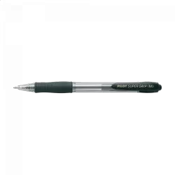 Στυλό Μπίλιας 1.0mm PILOT SUPER GRIP Medium Μαύρο, σε Κουτί 12τμχ