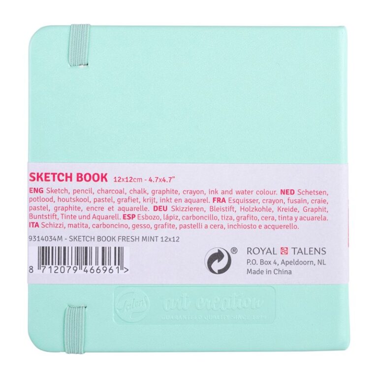 Talens Art Creation Sketchbook Fresh Mint – 12×12 cm – 140 gr – 80 Sheets