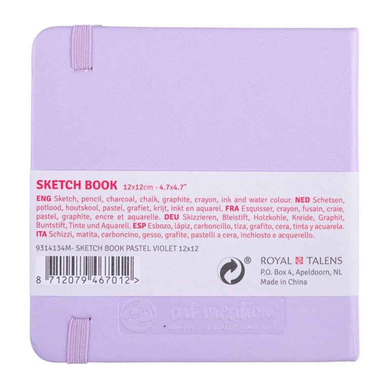 Talens Art Creation Sketchbook Pastel Violet – 12×12 cm – 140 gr – 80 Sheets