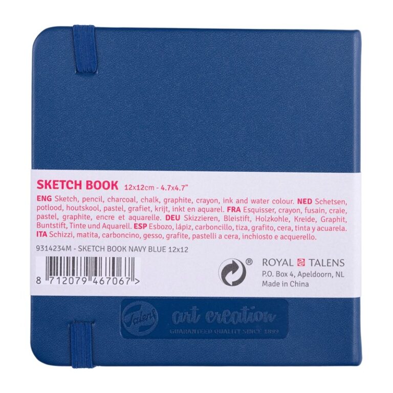 Talens Art Creation Sketchbook Navy Blue – 12×12 cm – 140 gr – 80 Sheets