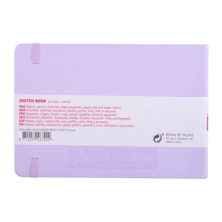 Talens Art Creation Sketchbook Pastel Violet – 21×15 cm – 140 gr – 80 Sheets