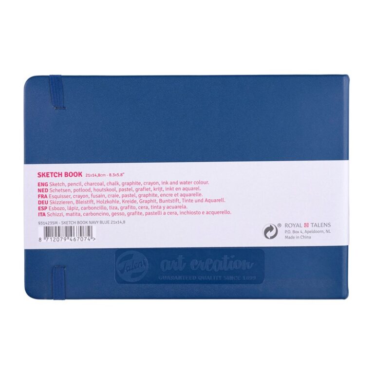 Talens Art Creation Sketchbook Navy Blue – 21×15 cm – 140 gr – 80 Sheets