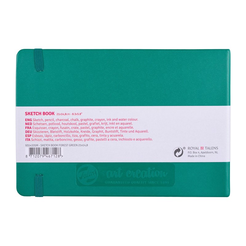 Talens Art Creation Sketchbook Forest Green – 21×15 cm – 140 gr – 80 Sheets