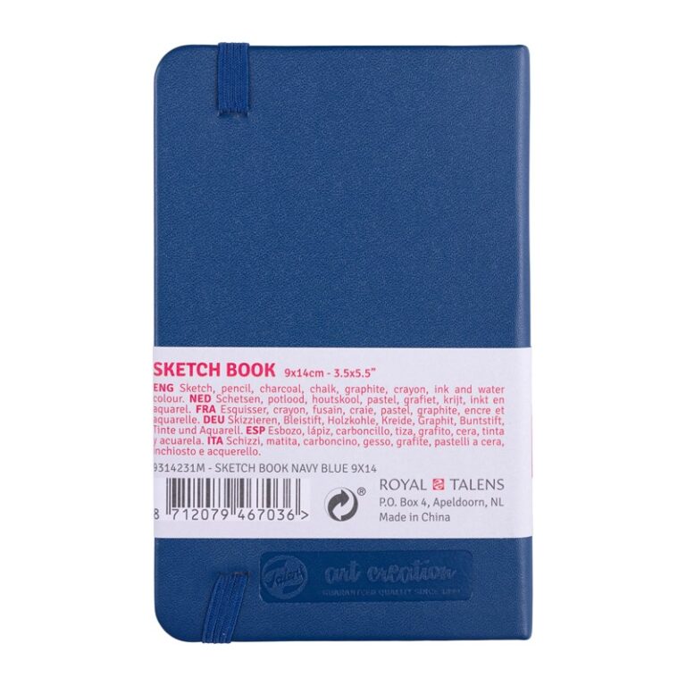 Talens Art Creation Sketchbook Navy Blue – 9×14 cm – 140 gr – 80 Sheets