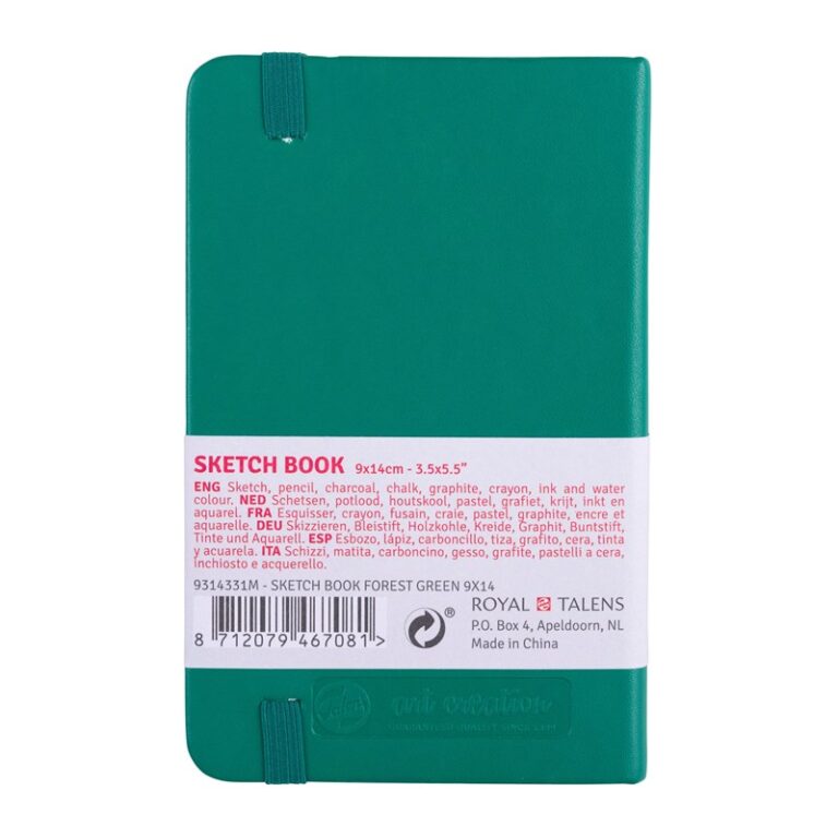 Talens Art Creation Sketchbook Forest Green – 9×14 cm – 140 gr – 80 Sheets