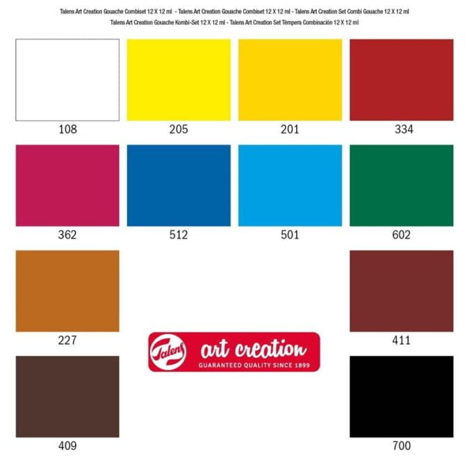 Talens Art Creation Gouache Combi Set 12 x 12 ml