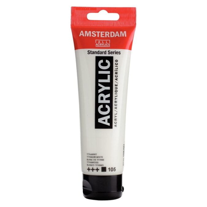 Ακρυλικό Χρώμα Amsterdam All Acrylics – Σειρά Standard – Σωληνάριο 120 ml – Titanium white 105